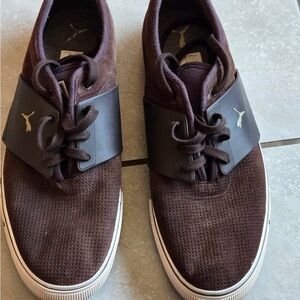 Puma Brown Sneakers with Black Accents